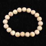 Japanese Natural Himekawa Rhyolite 10mm Bead Bracelet 28.5g (ID:43354)