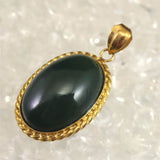 Izumo Jasper Grade SA Oval Pendanttop 18K Yellow Gold 19mm with Directory Card (ID:43611)