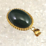 Izumo Jasper Grade SA Oval Pendanttop 18K Yellow Gold 19mm with Directory Card (ID:43611)