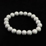 Japanese Natural Omi Rhyolite 10mm Bead Bracelet 28.1g (ID:43880)