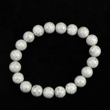 Japanese Natural Omi Rhyolite 10mm Bead Bracelet 28.1g (ID:43880)