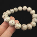 Japanese Natural Himekawa Rhyolite 12mm Bead Bracelet 42.0g (ID:43920)