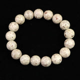 Japanese Natural Himekawa Rhyolite 12mm Bead Bracelet 42.0g (ID:43920)