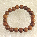 Japanese Natural Keyaki Zelkova Wood 11mm Bead Bracelet 9.1g (ID:44078)