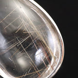 Japanese Natural Quartz ルチル入 ドロップ型 Pendanttop 30mm 12.7g with Directory Card (ID:44672)