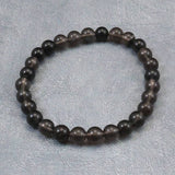 Japanese Natural Obsidian 7mm Bead Bracelet 12.5g (ID:45107)