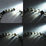 Japanese Natural Obsidian 7mm Bead Bracelet 12.5g (ID:45107)