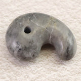 Japanese Natural Churaumi Chert 33mm Magatama 13.1g (ID:45460)