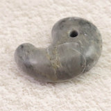 Japanese Natural Churaumi Chert 33mm Magatama 13.1g (ID:45460)
