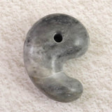 Japanese Natural Churaumi Chert 33mm Magatama 13.1g (ID:45460)