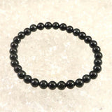 Natural Itoigawa Jadeite Black 6mm Bead Bracelet 11.6g with Certificate (ID:45875)
