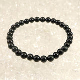 Natural Itoigawa Jadeite Black 6mm Bead Bracelet 11.6g with Certificate (ID:45875)