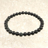 Natural Itoigawa Jadeite Black 6mm Bead Bracelet 11.6g with Certificate (ID:45875)