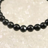 Natural Itoigawa Jadeite Black 6mm Bead Bracelet 11.6g with Certificate (ID:45875)
