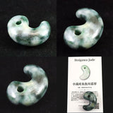 Natural Itoigawa Jadeite Green 30mm Magatama 11.8g with Certificate (ID:46283)