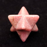 Japanese Natural Rhodonite 22mm Star Polyhedron 6.0g (ID:46401)