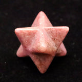 Japanese Natural Rhodonite 22mm Star Polyhedron 6.0g (ID:46401)