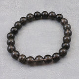 Japanese Natural Obsidian 8mm Bead Bracelet 16.1g (ID:47387)
