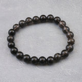 Japanese Natural Obsidian 8mm Bead Bracelet 16.1g (ID:47387)