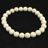 Japanese Natural Yellow Tatsuyama Tuff 8mm Bead Bracelet 16.3g (ID:47395)