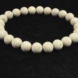 Japanese Natural Yellow Tatsuyama Tuff 8mm Bead Bracelet 16.3g (ID:47395)