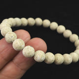 Japanese Natural Yellow Tatsuyama Tuff 8mm Bead Bracelet 16.3g (ID:47395)