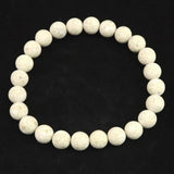 Japanese Natural Yellow Tatsuyama Tuff 8mm Bead Bracelet 16.3g (ID:47395)
