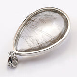 Japanese Natural Rutilated Quartz 33mm Drop Pendanttop 12.6g (ID:48472)