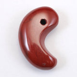 Japanese Natural Akadama Jasper 32mm Magatama 10.3g (ID:48533)