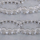 Japanese Natural Quartz S Grade A 14mm Bead Bracelet with Paulownia Wood Box 60.4g (ID:49257)