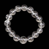 Japanese Natural Quartz S Grade A Bead Bracelet with Paulownia Wood Box 14mm 60.4g with Directory Card (ID:49257)
