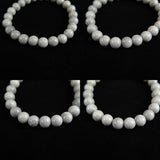 Japanese Natural Karst Stalactite 8mm Bead Bracelet 18.6g (ID:49667)