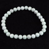 Natural Itoigawa Jadeite Green-Black 6.5mm Bead Bracelet 14.4g with Certificate (ID:50418)