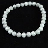Natural Itoigawa Jadeite Green-Black 6.5mm Bead Bracelet 14.4g with Certificate (ID:50418)