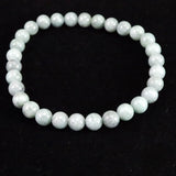 Natural Itoigawa Jadeite Green-Black 6.5mm Bead Bracelet 14.4g with Certificate (ID:50418)