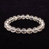Japanese Natural Included Quartz 9mm Bead Bracelet 22.2g (ID:50646)