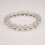 Japanese Natural Included Quartz 9mm Bead Bracelet 22.2g (ID:50646)