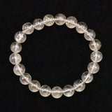 Japanese Natural Included Quartz 9mm Bead Bracelet 22.2g (ID:50646)