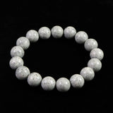 Japanese Natural Omi Rhyolite 12mm Bead Bracelet 40.9g (ID:50698)