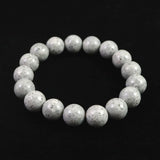Japanese Natural Omi Rhyolite 12mm Bead Bracelet 40.9g (ID:50698)