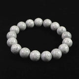 Japanese Natural Omi Rhyolite 12mm Bead Bracelet 40.9g (ID:50698)