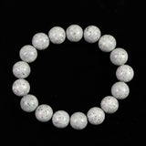 Japanese Natural Omi Rhyolite 12mm Bead Bracelet 40.9g (ID:50698)