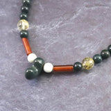 Izumo Jasper 美保岐玉 Magatama Bead ネックレス 18mm 24.84g with Directory Card (ID:50707)