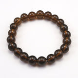 Japanese Natural Smoky Quartz 9mm Bead Bracelet 23.2g (ID:51468)
