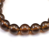 Japanese Natural Smoky Quartz 9mm Bead Bracelet 23.2g (ID:51468)
