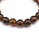 Japanese Natural Smoky Quartz 9mm Bead Bracelet 23.2g (ID:51468)