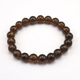 Japanese Natural Smoky Quartz 9mm Bead Bracelet 23.2g (ID:51468)