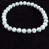 Natural Itoigawa Jadeite Green-Black 6.5mm Bead Bracelet 14.3g with Certificate (ID:51553)