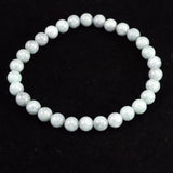 Natural Itoigawa Jadeite Green-Black 6.5mm Bead Bracelet 14.3g with Certificate (ID:51553)
