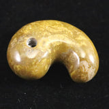 Japanese Natural Yufu Yellow Jasper 21mm Magatama 4.25g (ID:51719)